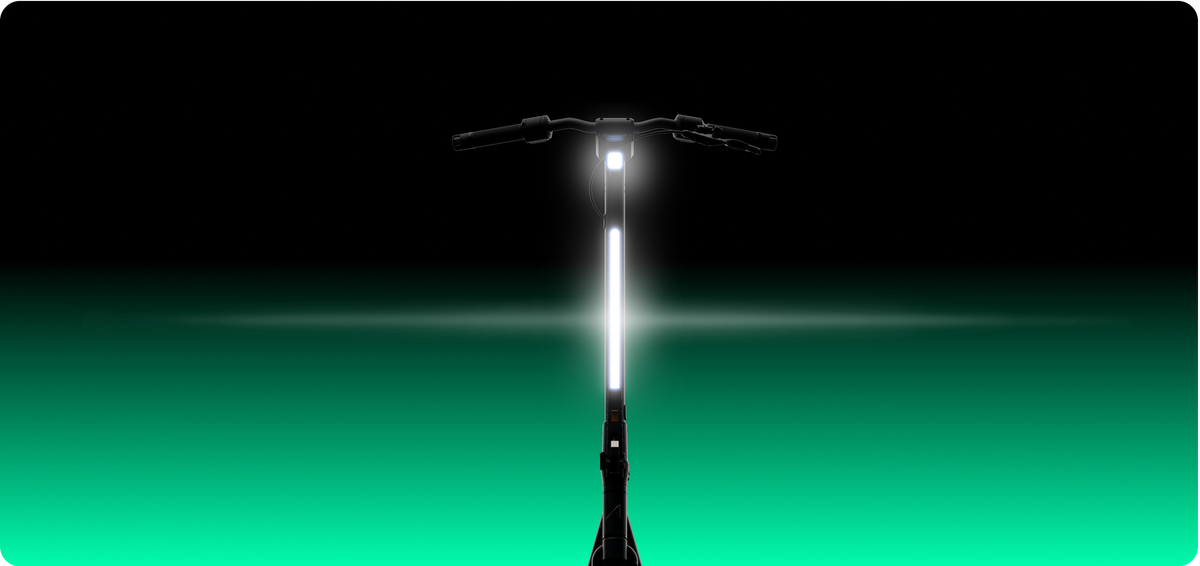 Ensure safety and visibility on your ride with 360 degree scooter lighting.