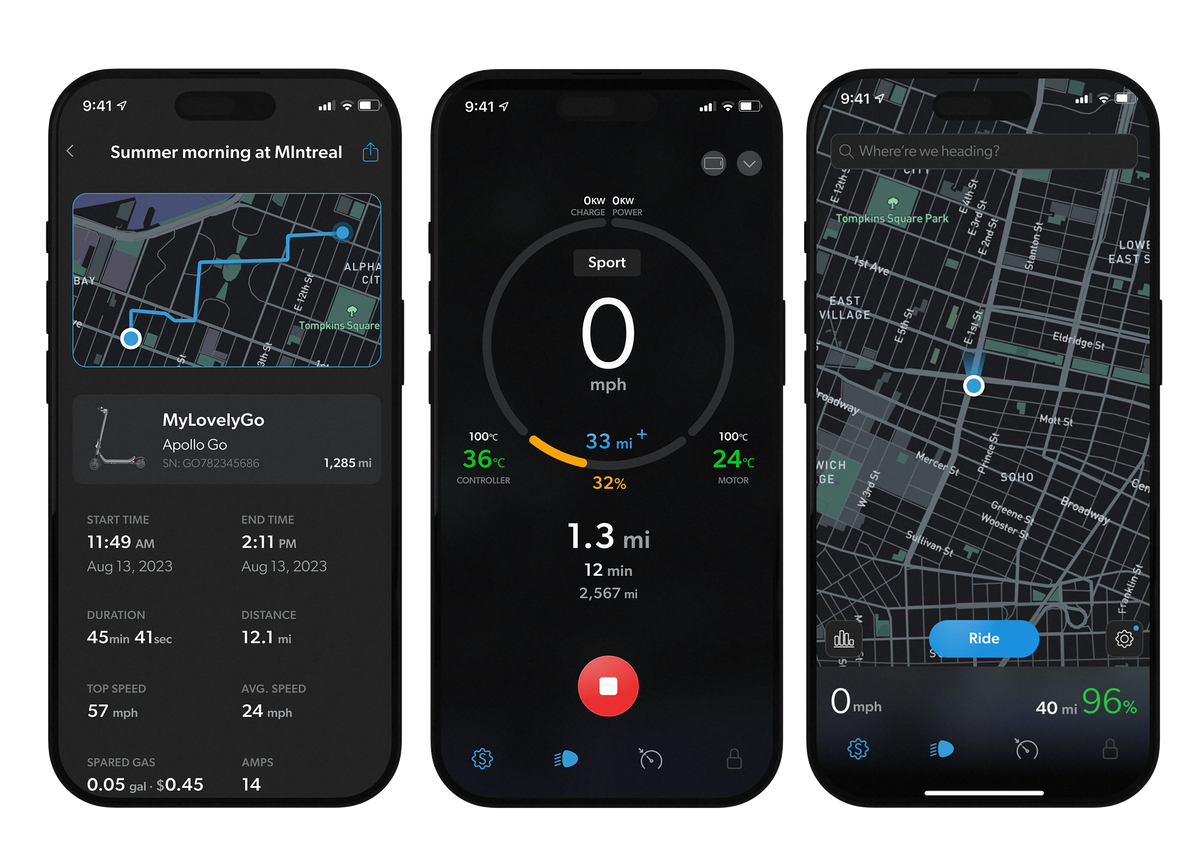 Apollo App screens