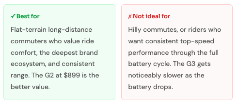 Segway G2 Best For