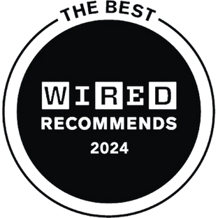 The Best Wired Recommends 2024 award seal
